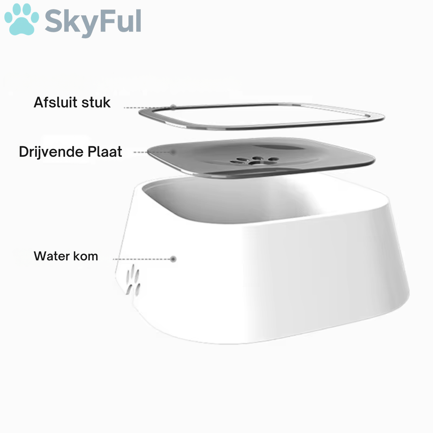 SkySip™ — Slimme Anti-Spill Drinkbak voor Huisdieren