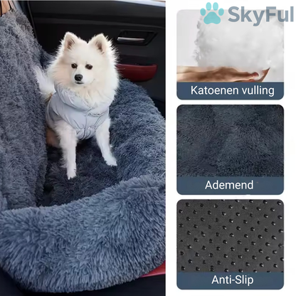 SkyRide™ Autostoel voor Honden – Antislip, Afneembaar & Ultiem Comfort voor Je Huisdier