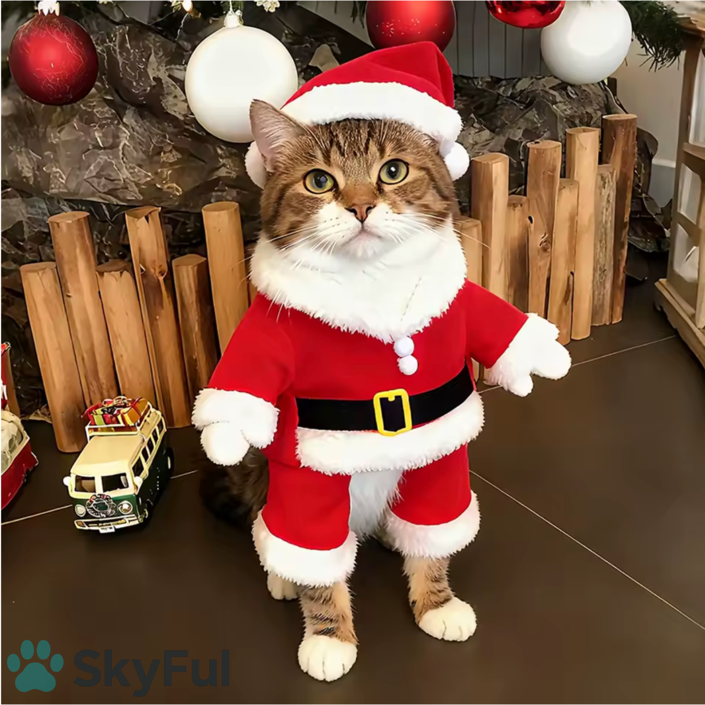 Santa Paws™ - Leuke Kerstman Cosplay Outfit voor Honden & Katten